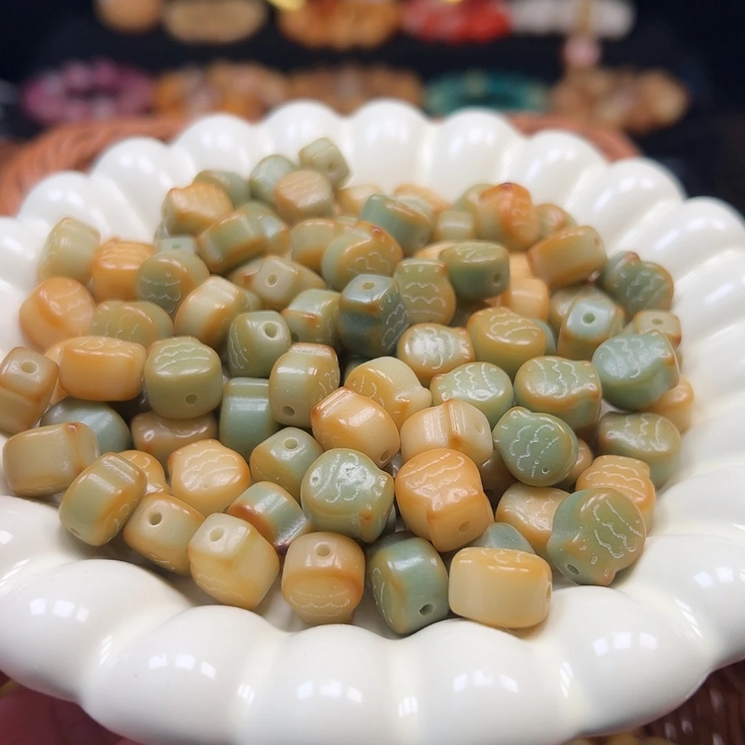 菩提根/象牙果手串卡13敦煌色小鱼20颗