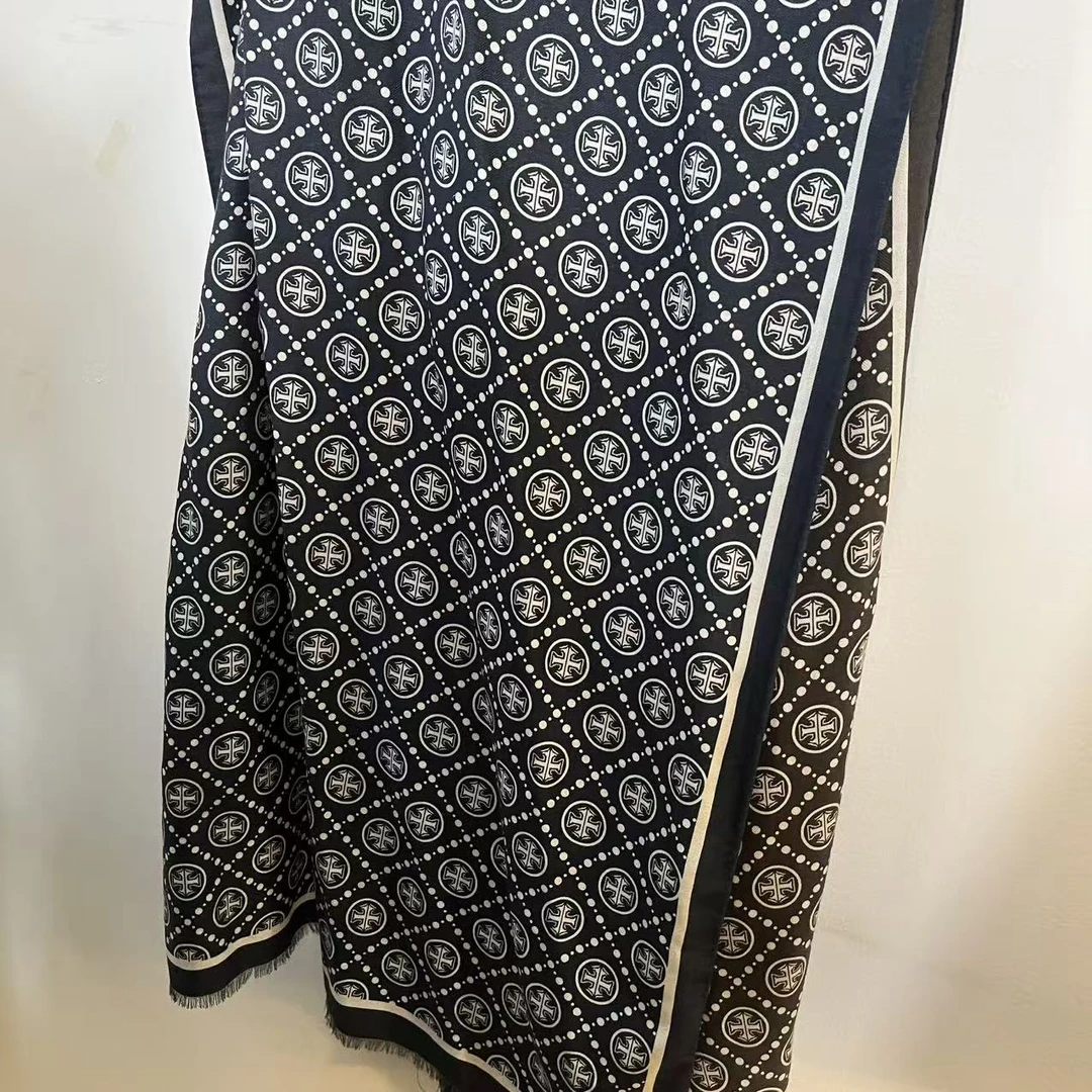 『清1419』复古中国风丝毛长款围巾-W3E7412