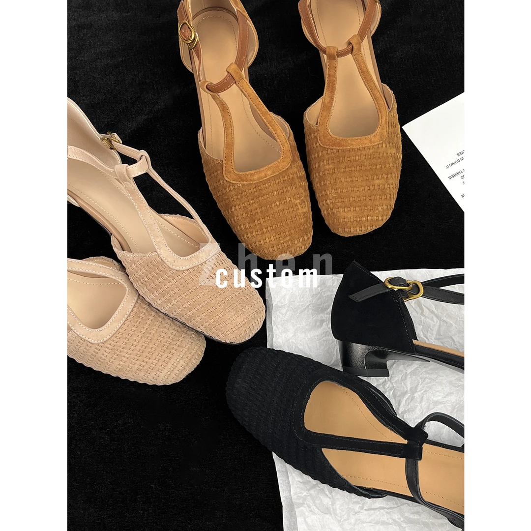 Lucky-棕调-2.5CM盛夏·星座系列~金牛·棕调~包头一字带凉鞋