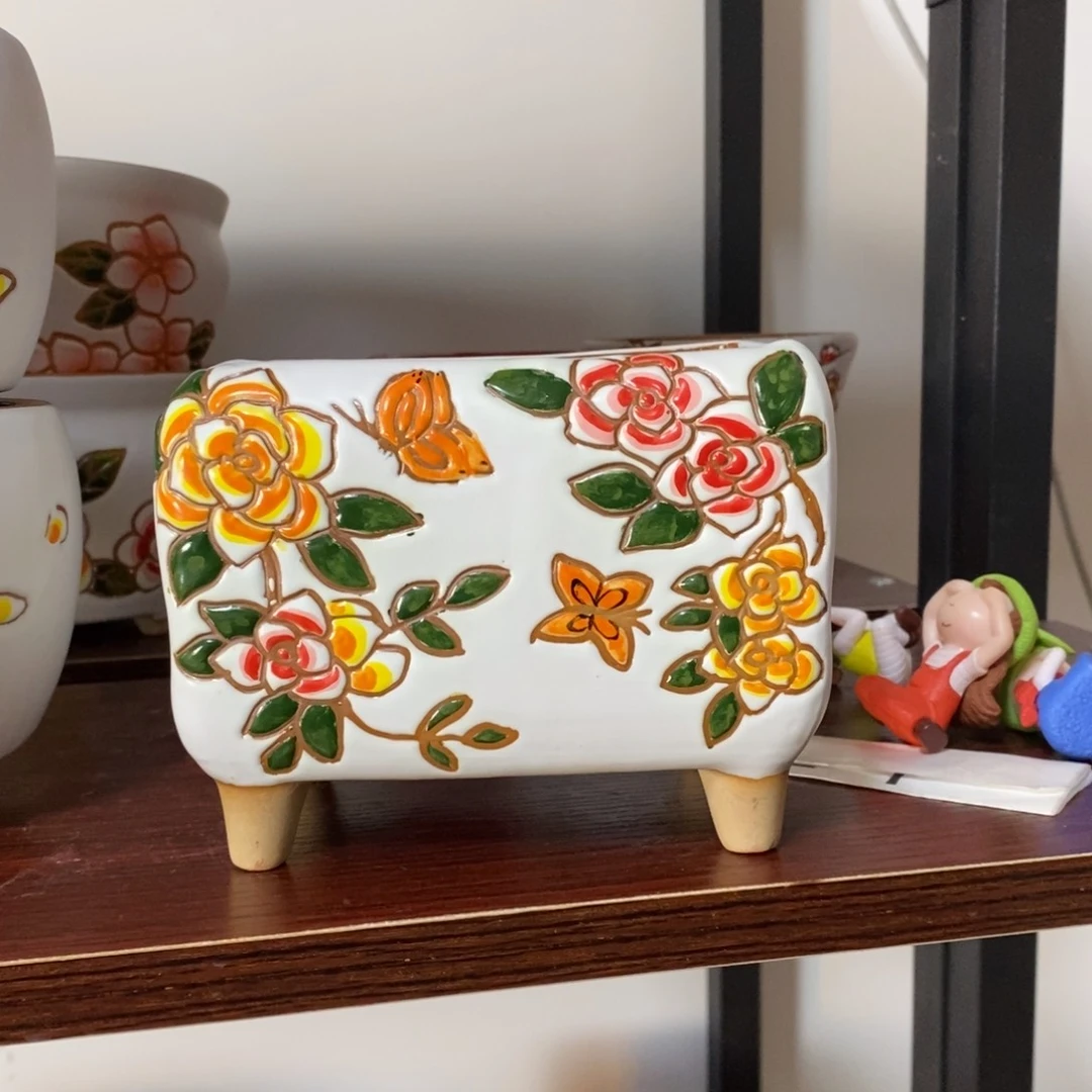 红陶韩式多肉植物花盆