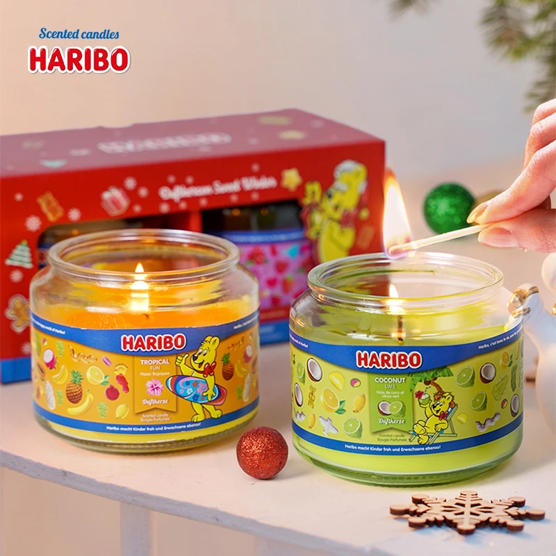 德国哈瑞宝低温水果香薰蜡烛礼物高级感圣诞礼盒香氛室内持久留香