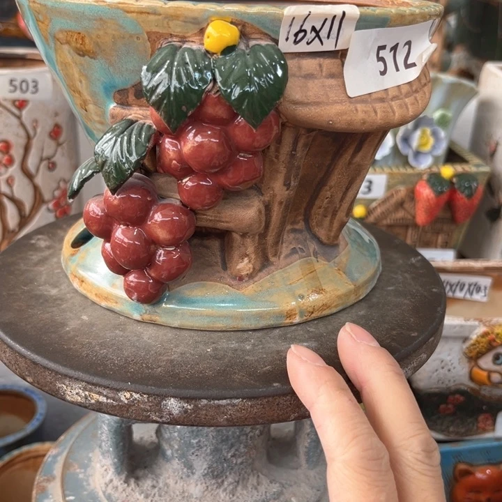 紫砂花盆粗陶材质多肉花盆