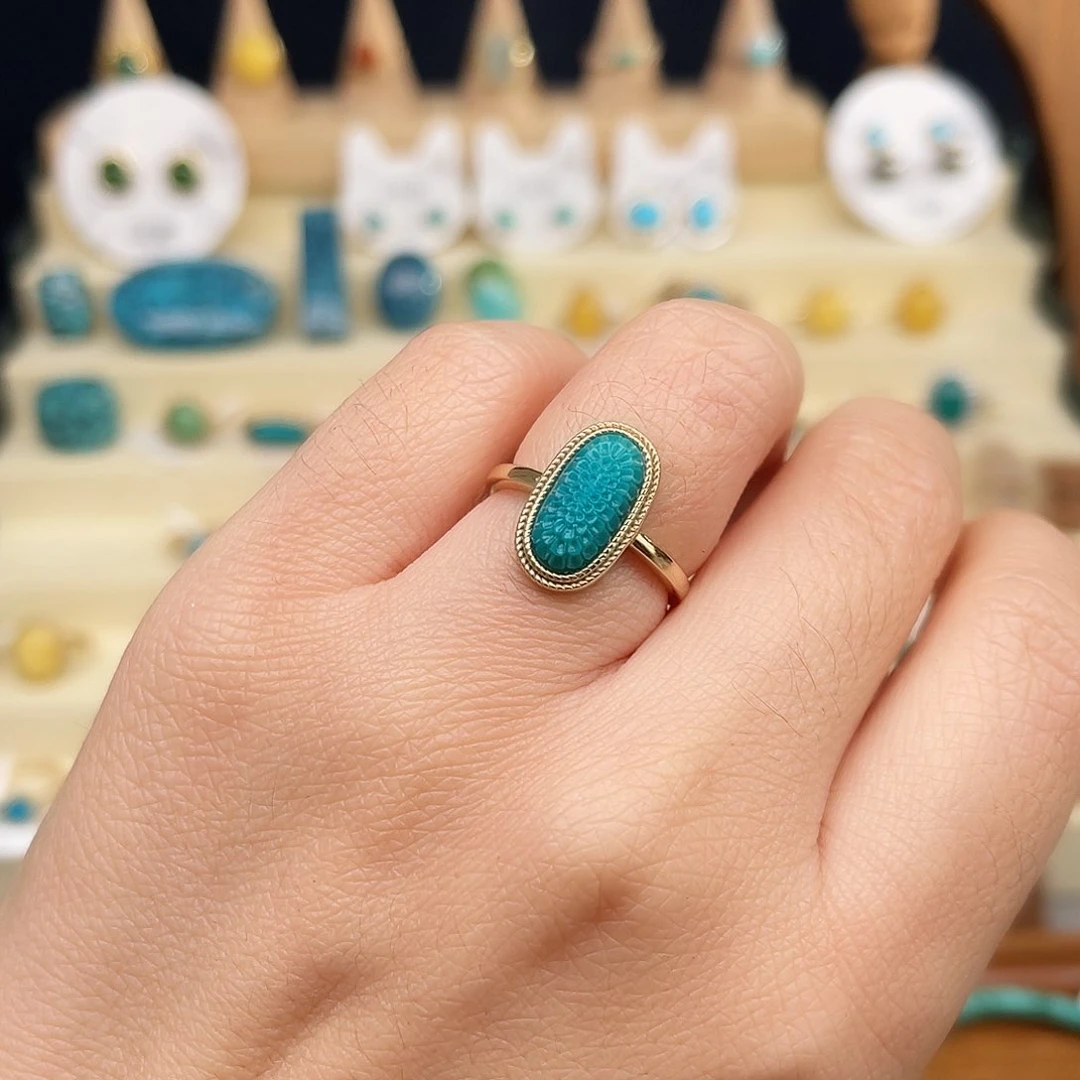 绿松石戒指合金女戒