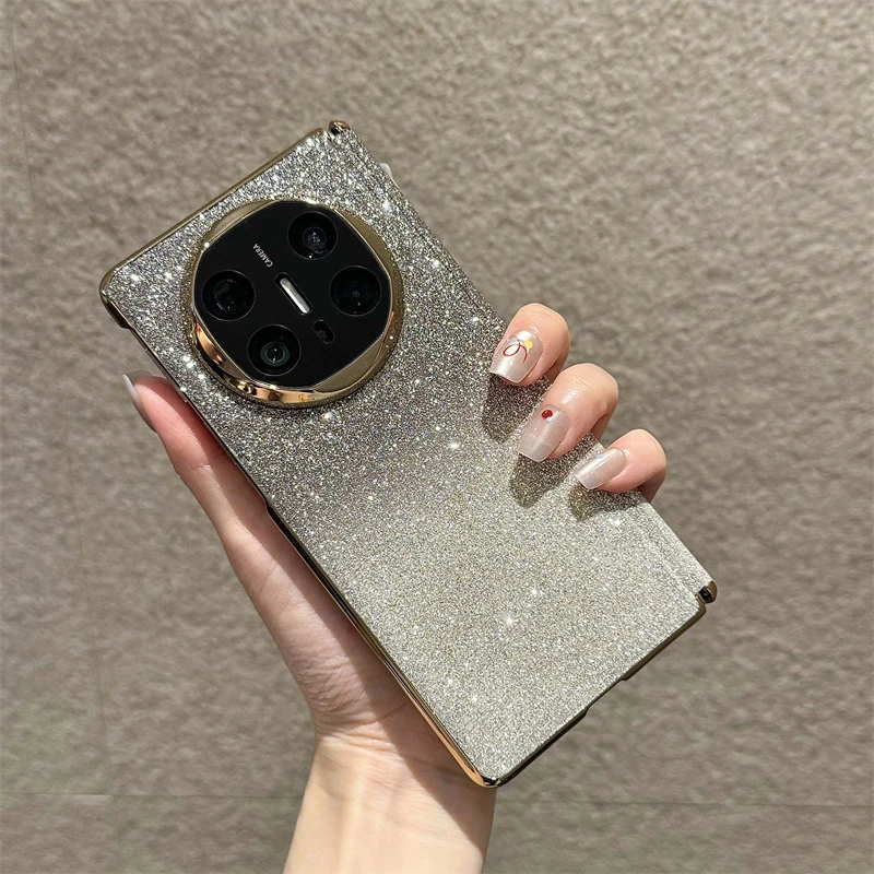 轻奢闪粉渐变适用华为matex6/x5典藏版折叠屏手机壳x3磨砂男女款