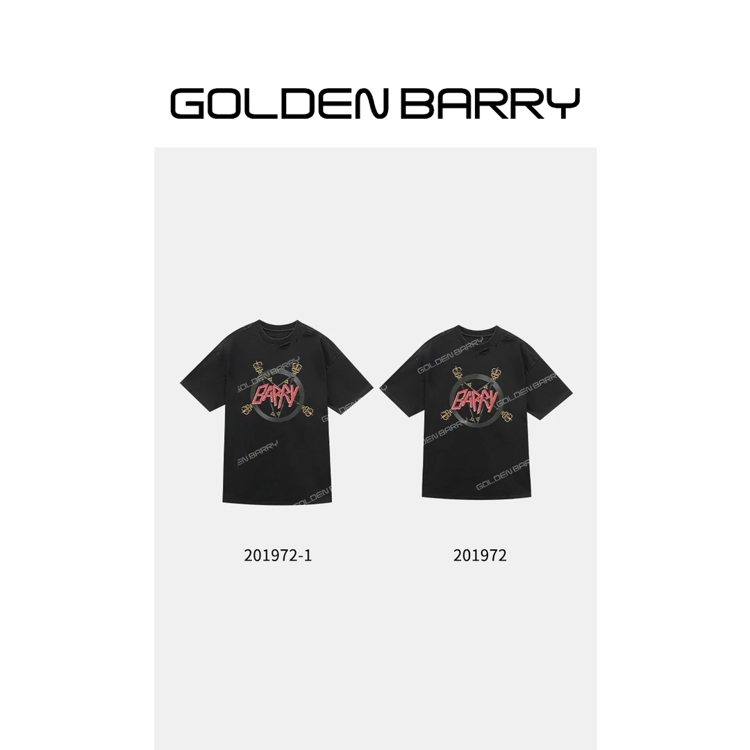 GOLDENBARRY|201972/-1美式复古印花T恤