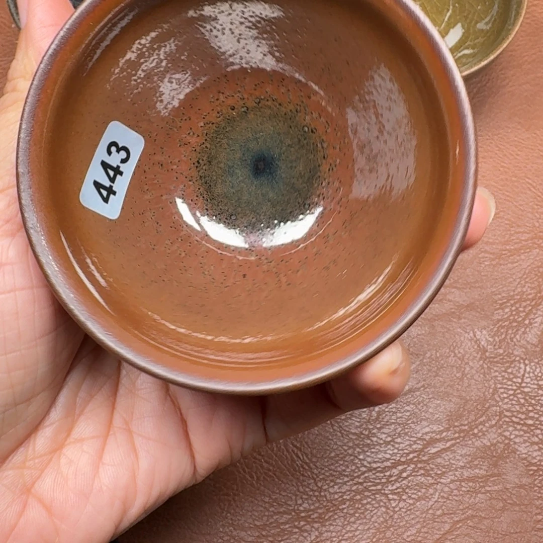 茶盏龙窑柴烧自然还原瑕疵443
