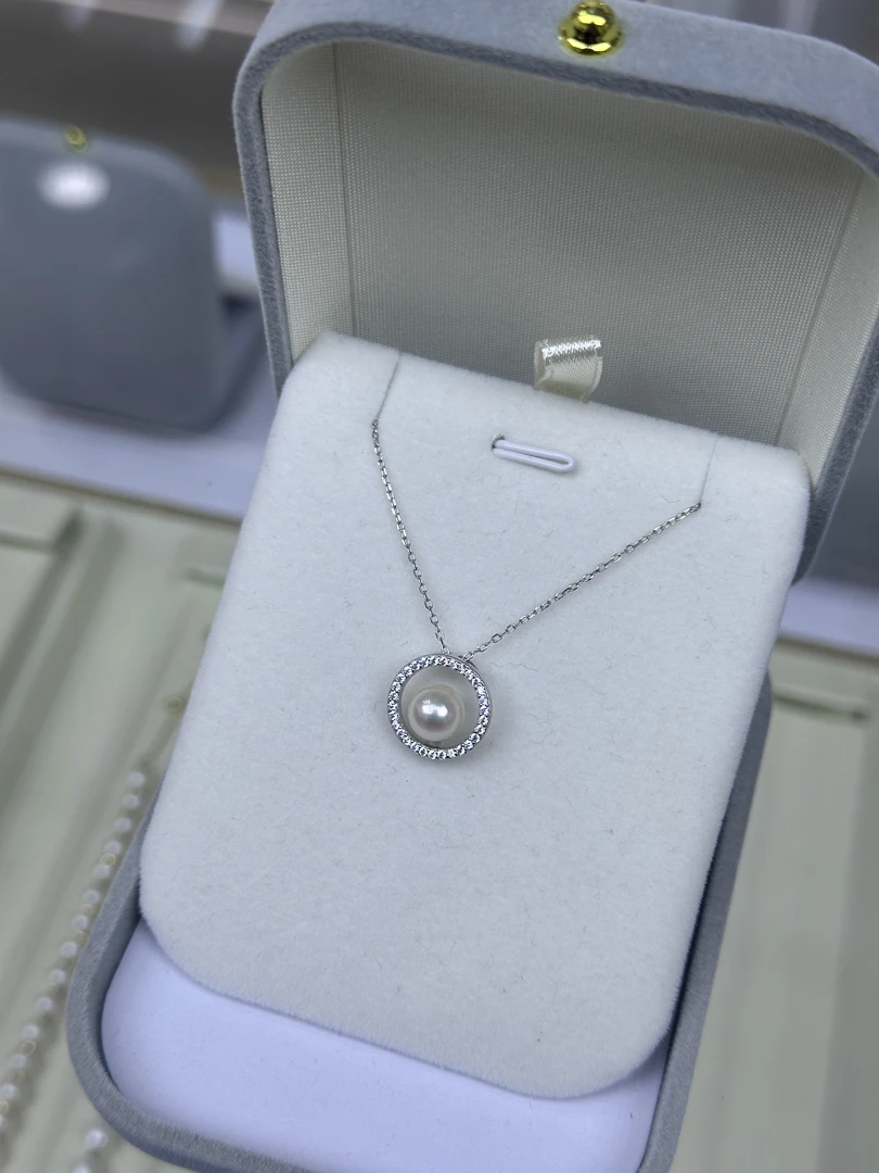 【跳动的心】6-7mm天然珍珠吊坠