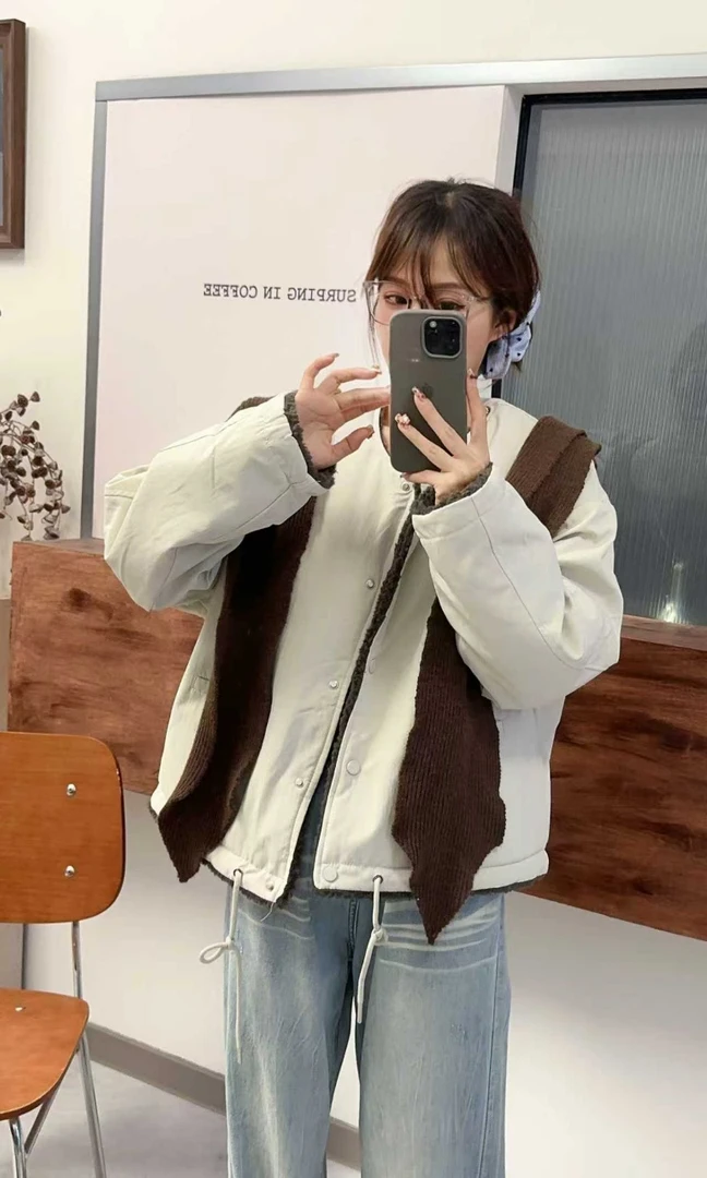 XIAOPAI-[时尚设计]2025秋冬新款宽松韩版加厚百搭女外套GL-FD965