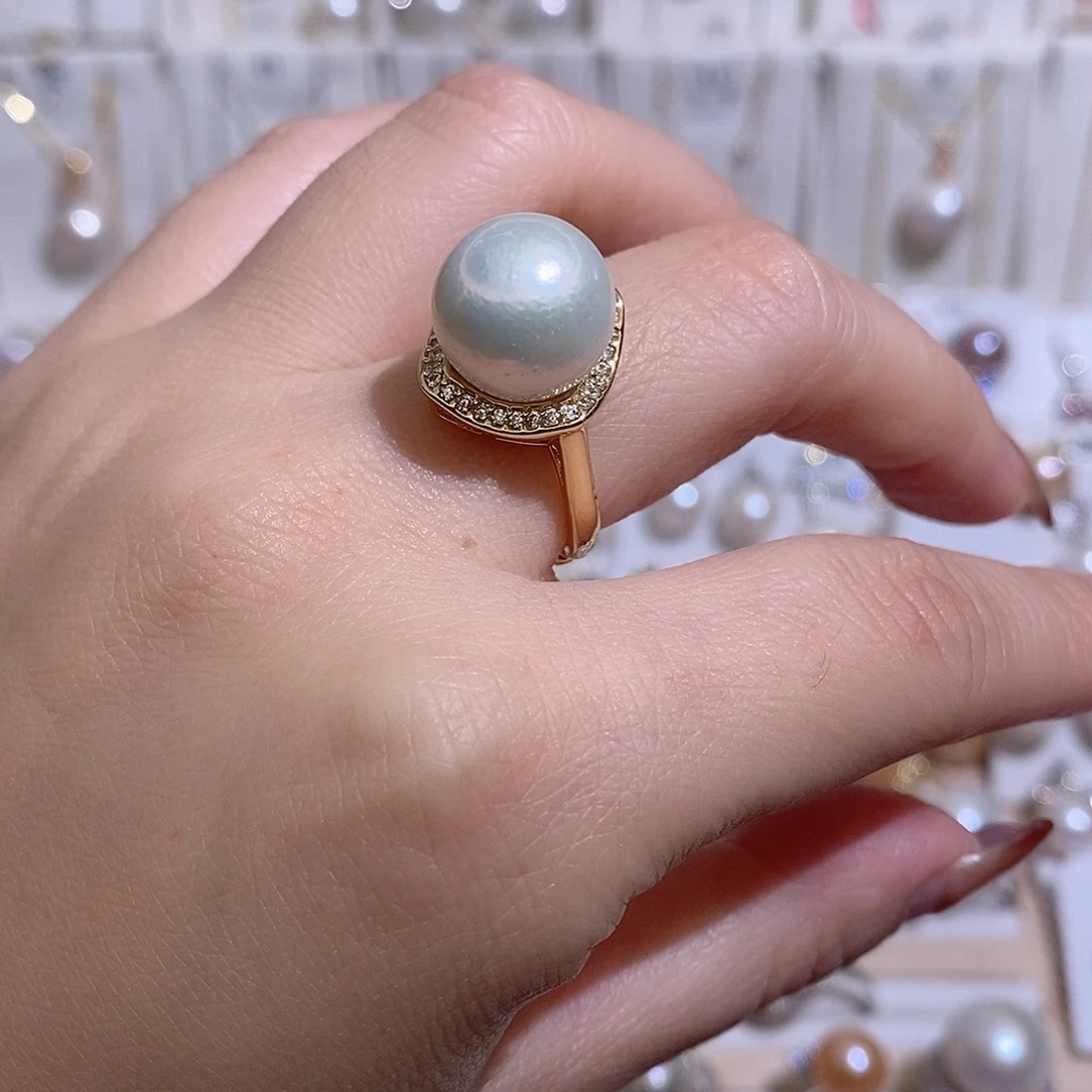 未镶嵌戒指淡水珍珠w12.5