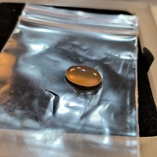 伽***蓝石英岩玉未镶嵌戒面