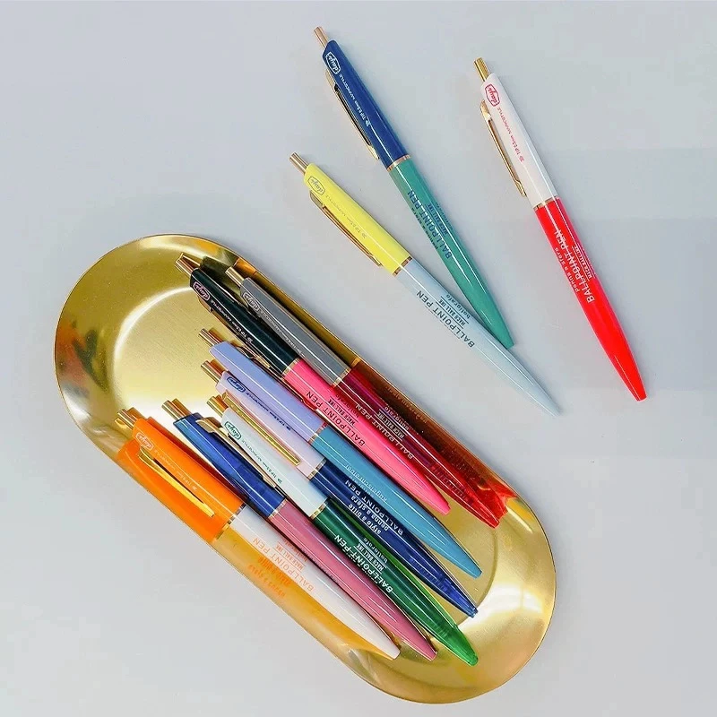 【冰透限定】MARK'S复古撞色笔杆中油笔黑色0.5mm按动笔