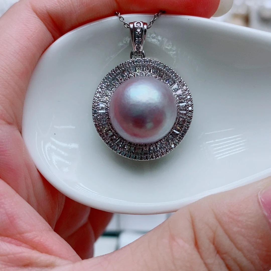 未镶嵌吊坠(赠链)淡水珍珠13.7mm