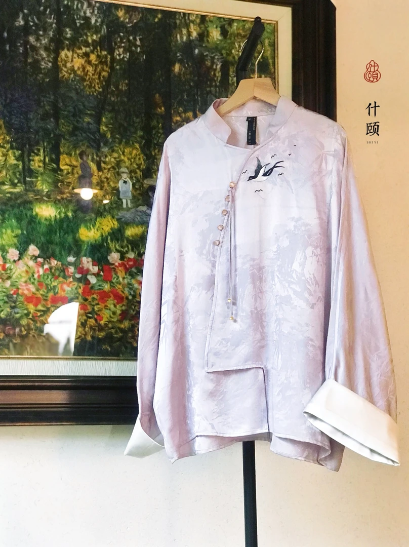 燕归来刺绣苏绣新中式提花缎中国风小衫&外套