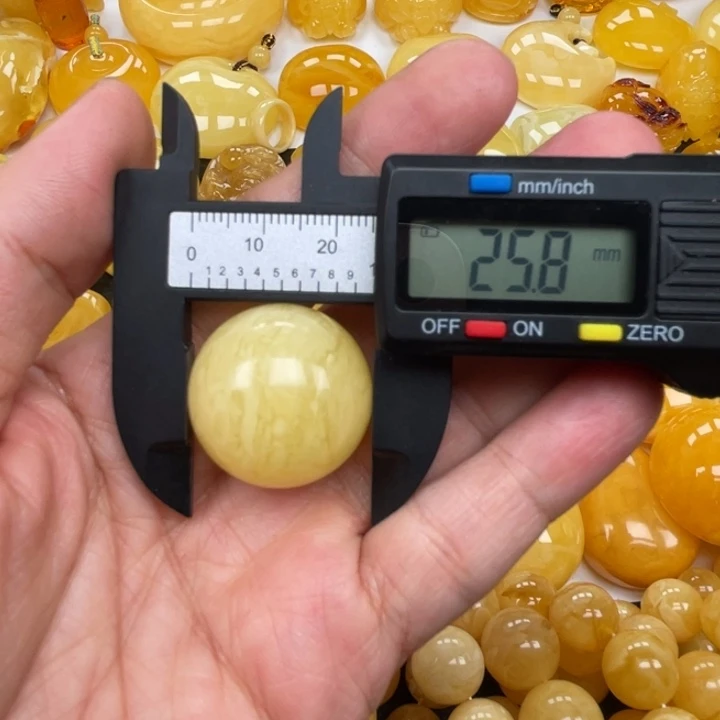 裸石蜜蜡未镶嵌蜜蜡圆珠