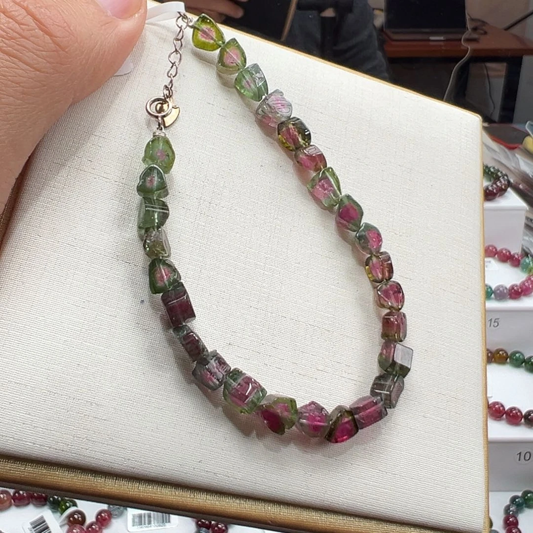 碧玺手串银S925镶嵌5-6.5mmmmmmmmmm