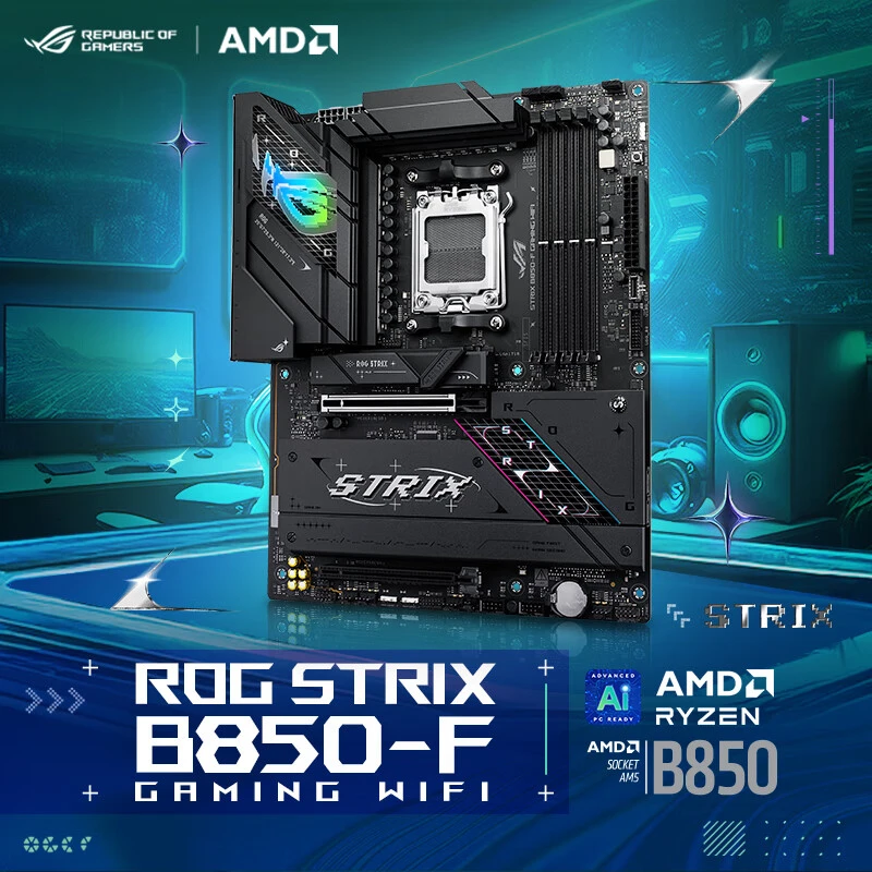 ROG STRIX B850-F GAMING WIFI主板 CPU 7800X3D/9800X3D/9700X