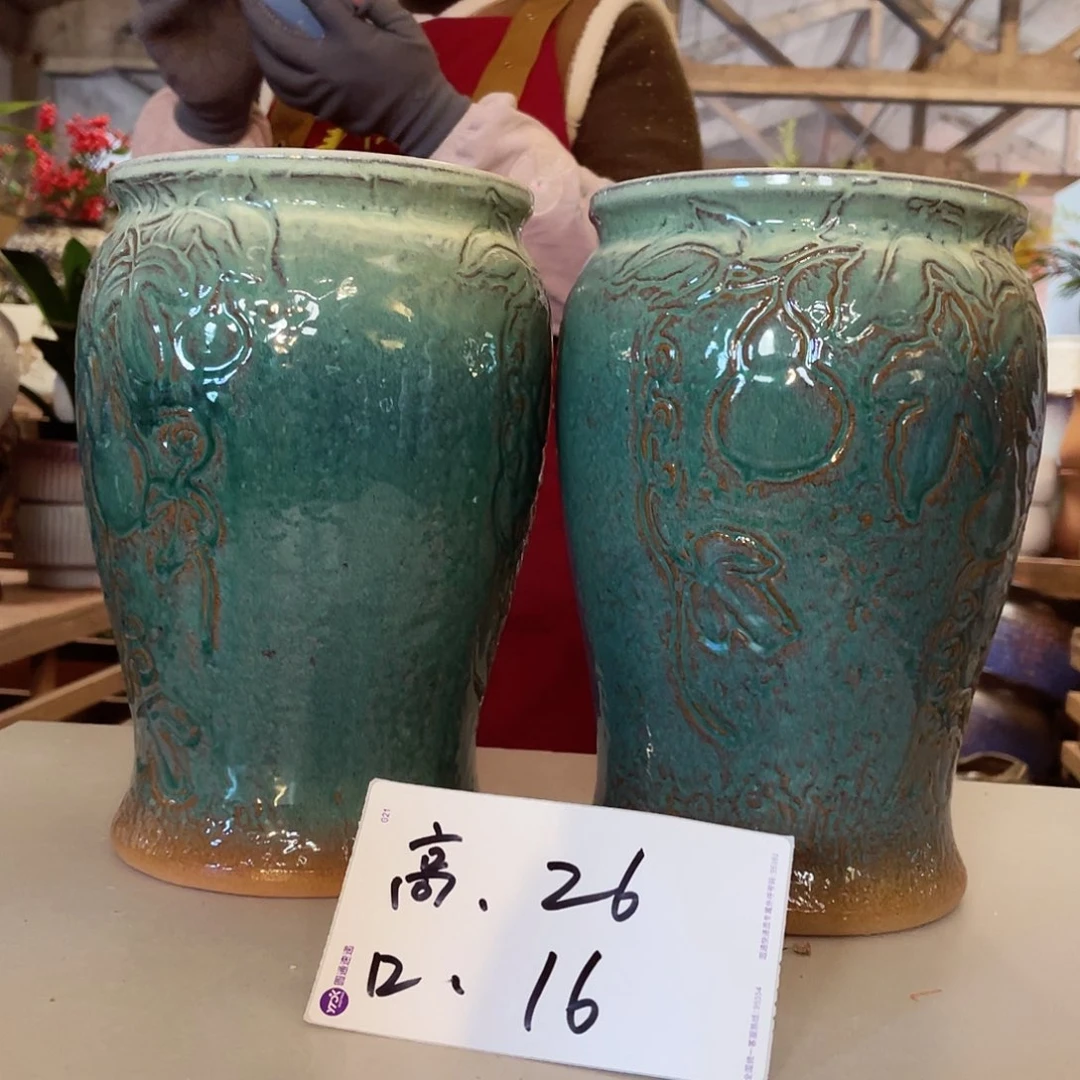 紫砂花盆高度26口径16