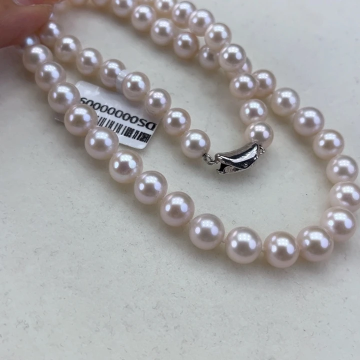 淡水珍珠颈饰银S925镶嵌8➕极光蔓塔玫瑰高品