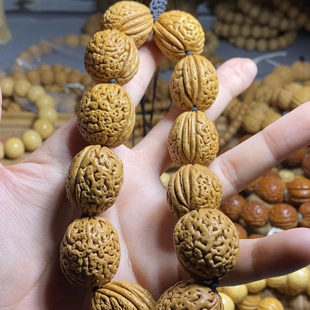 核桃手串/手链盘锦奶油钱袋子