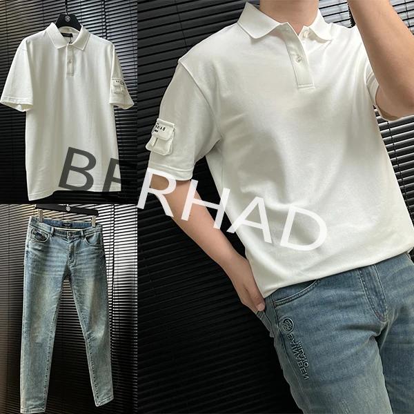 BERHAD轻奢潮流短袖polo衫高端男装欧美简约原创设计-25220