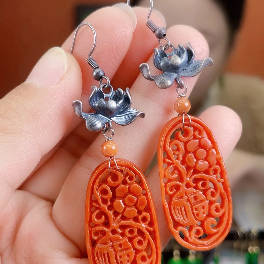 翡翠未镶嵌耳饰饰品