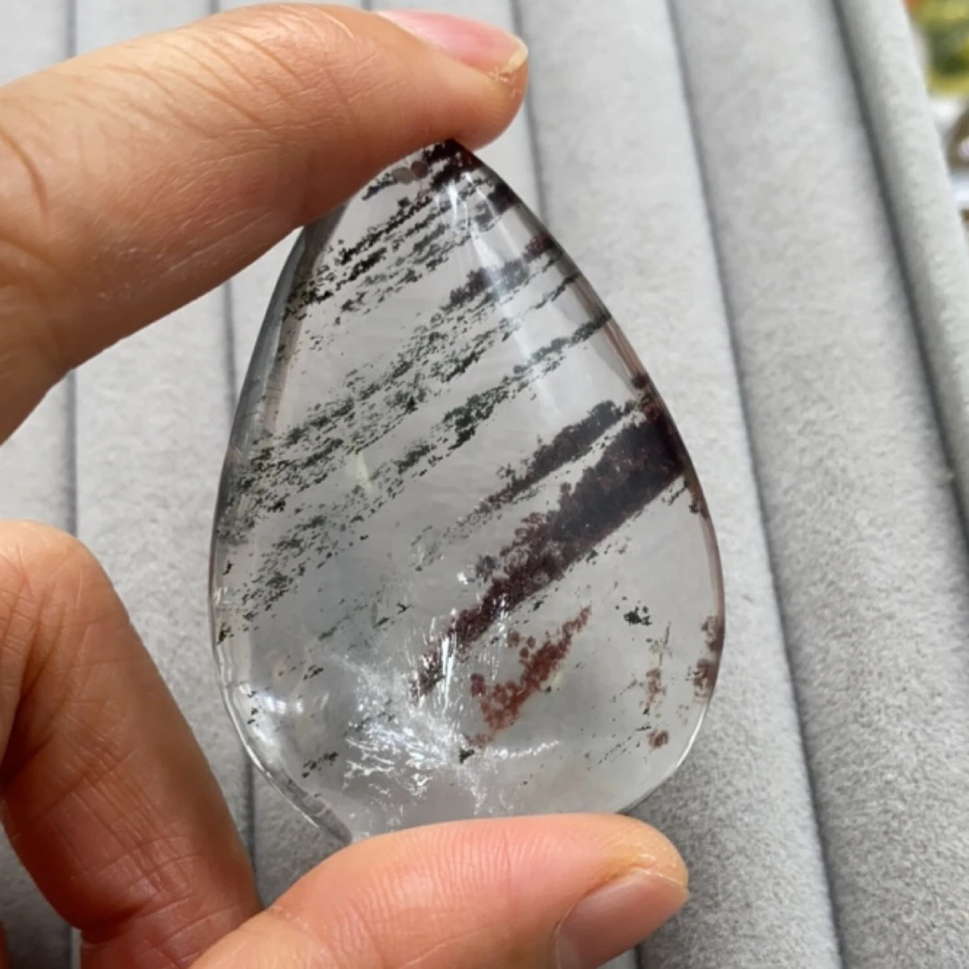 天然水晶幽灵大坠子56*40*17mm