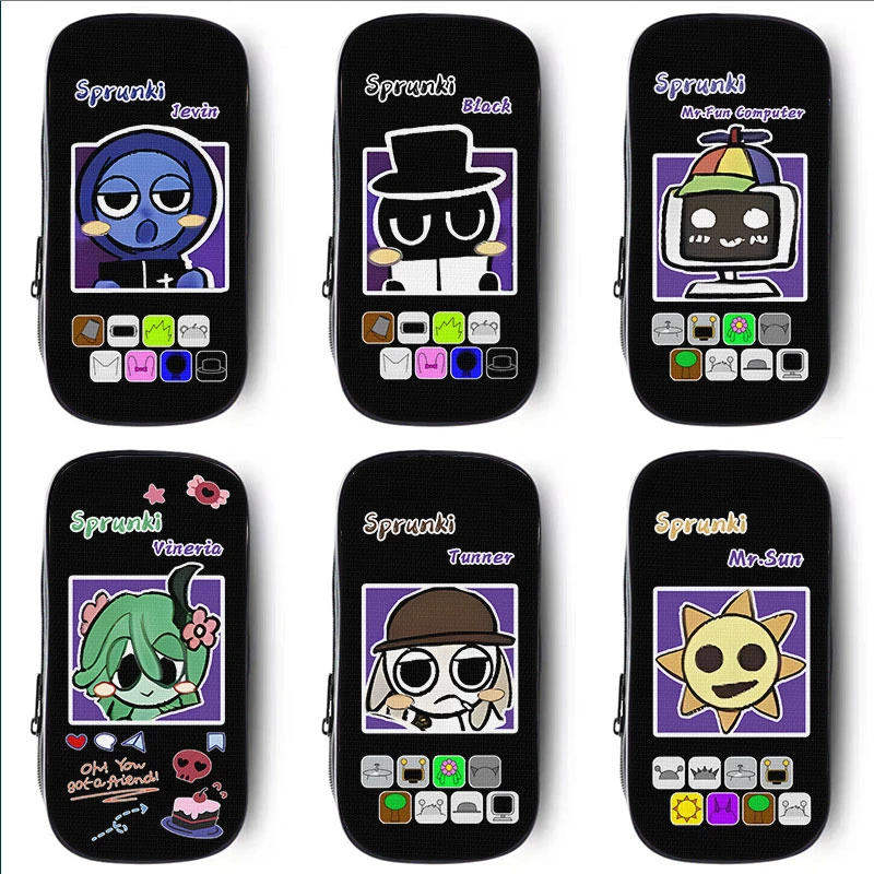 节奏盒子sprunki笔袋多功能文具盒男孩女孩铅笔盒学生耐磨铅笔袋