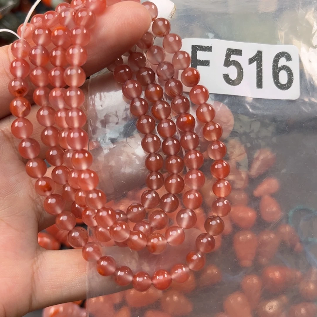 南红玛瑙未镶嵌珠宝奇石6mm