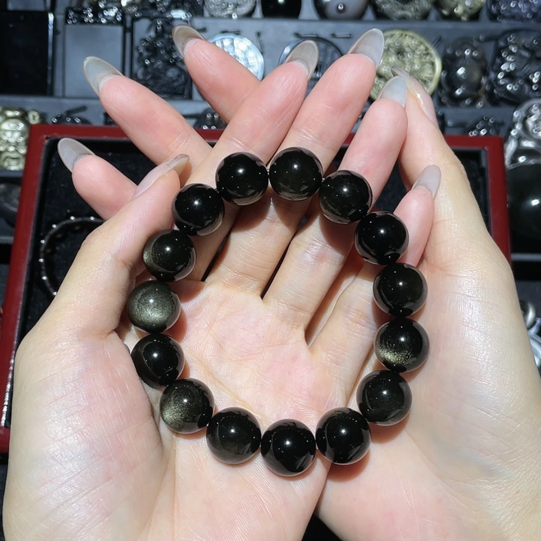 【闪购商品】未镶嵌黑曜岩手链正**者