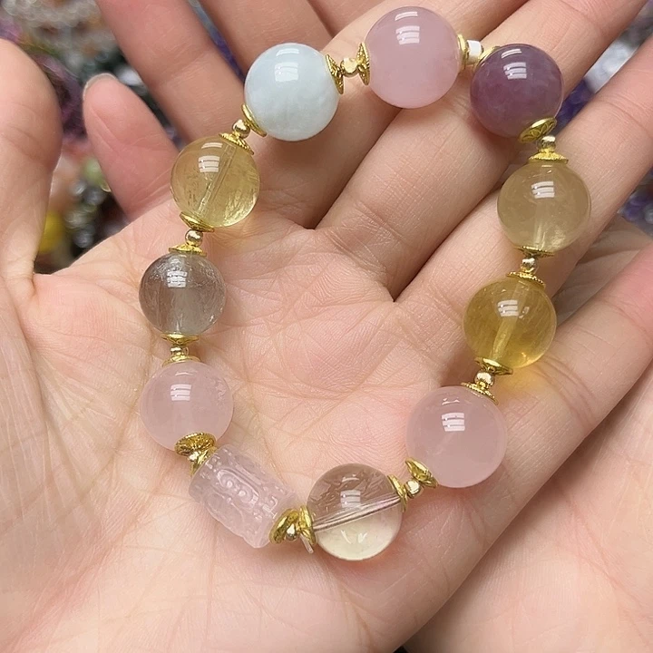 未镶嵌水晶手链多样性发一