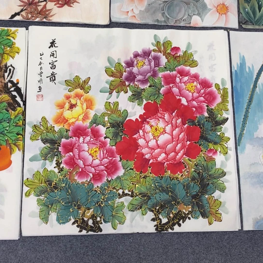 国画尺寸70✖️70斗方精品手绘画