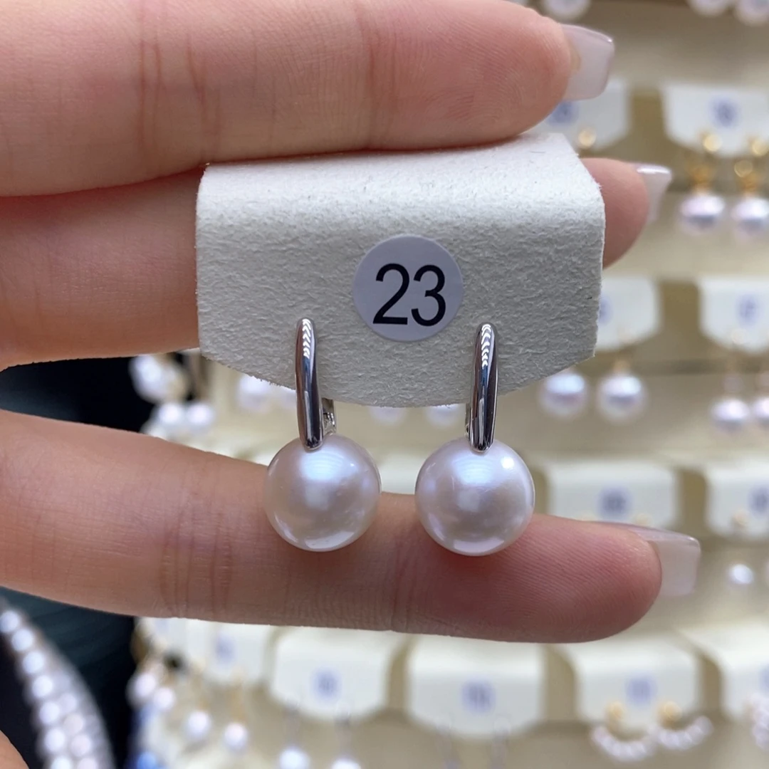 淡水珍珠耳饰银S925镶嵌