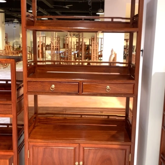 紫檀木类家具恕**言缅花188层架