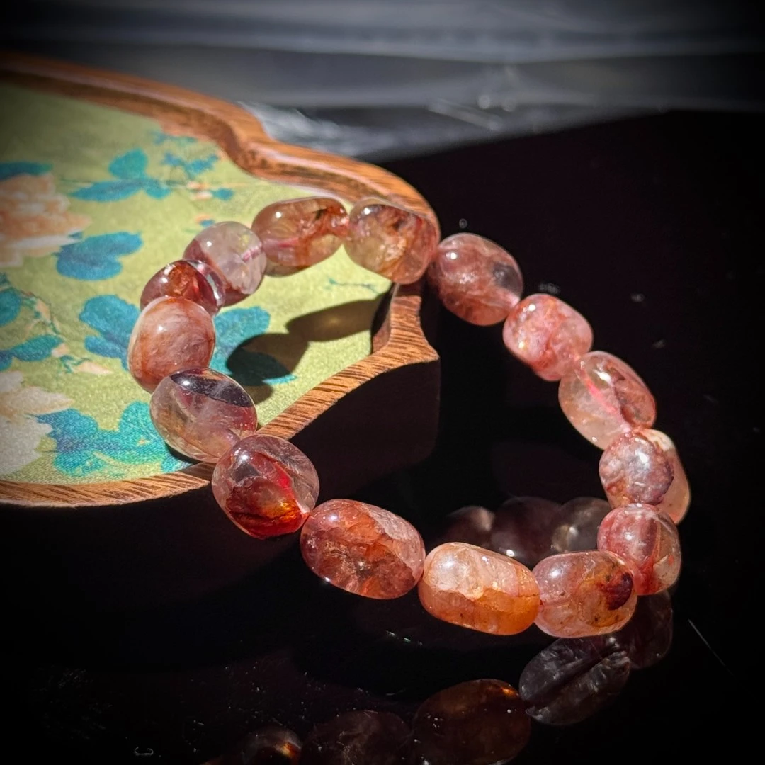 S2154【貝勒爺】水晶浇花素圈手串（多样性发其一）