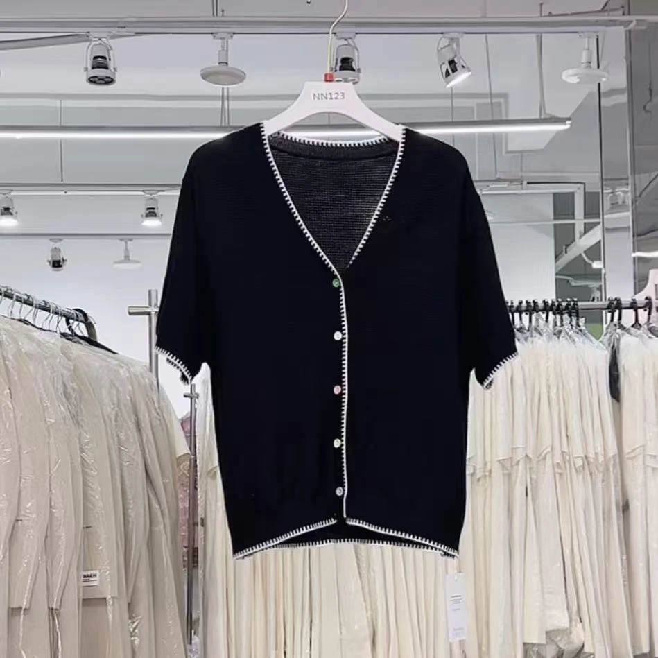 【杭州•意法】NN123-时尚女装设计感T恤法式气质显瘦洋气百搭