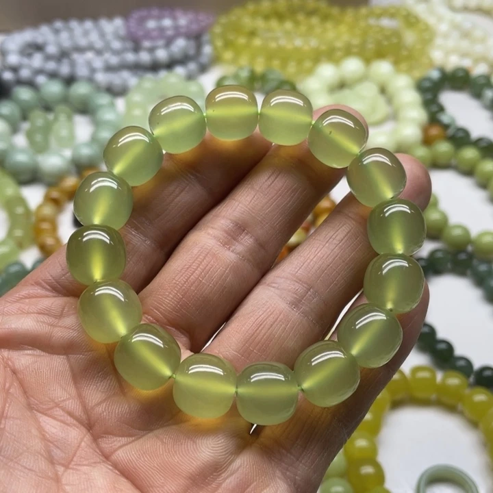 蛇纹石玉手串未镶嵌诚*