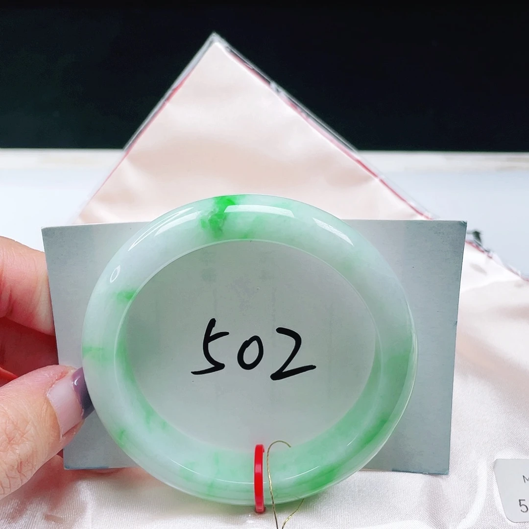 翡翠未镶嵌手镯缅甸翡翠54+