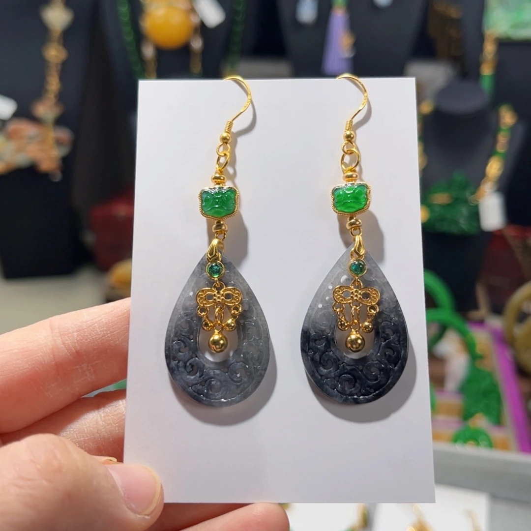 【闪购商品】翡翠耳饰未镶嵌 福利