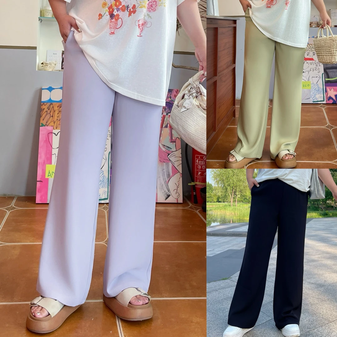 普罗旺斯 / 夏季凉感冰氧裤15205花契大码200斤胖mm夏季休闲时尚