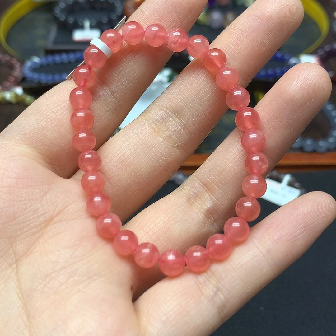 菱锰矿（红纹石）手串未镶嵌