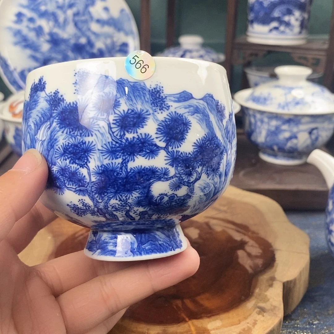 瓷片景德镇手绘青花茶器566