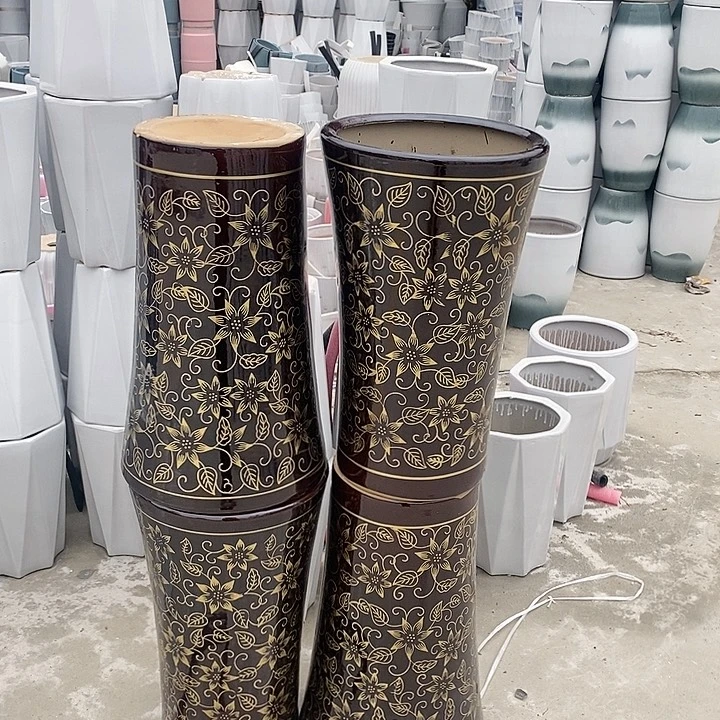 高腰棕金花大号口30高50福利