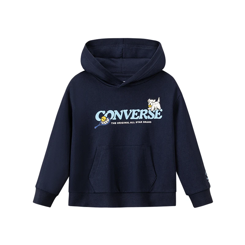 Converse匡威儿童童装卫衣冬季新款连帽上衣打底衫中大童保暖J983