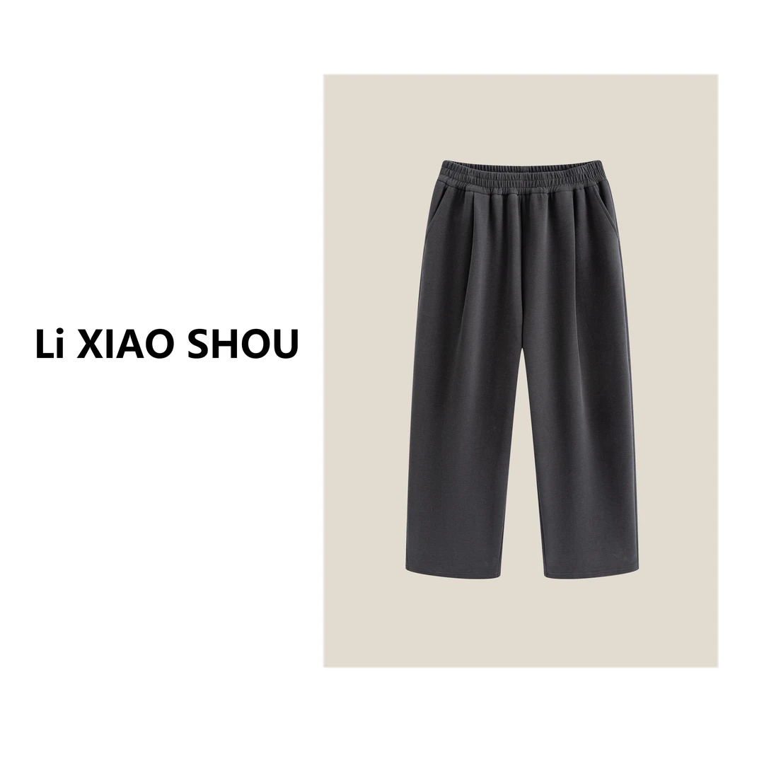 【李小瘦大码女装】秋季新款休闲显瘦休闲简约裤子女1691D