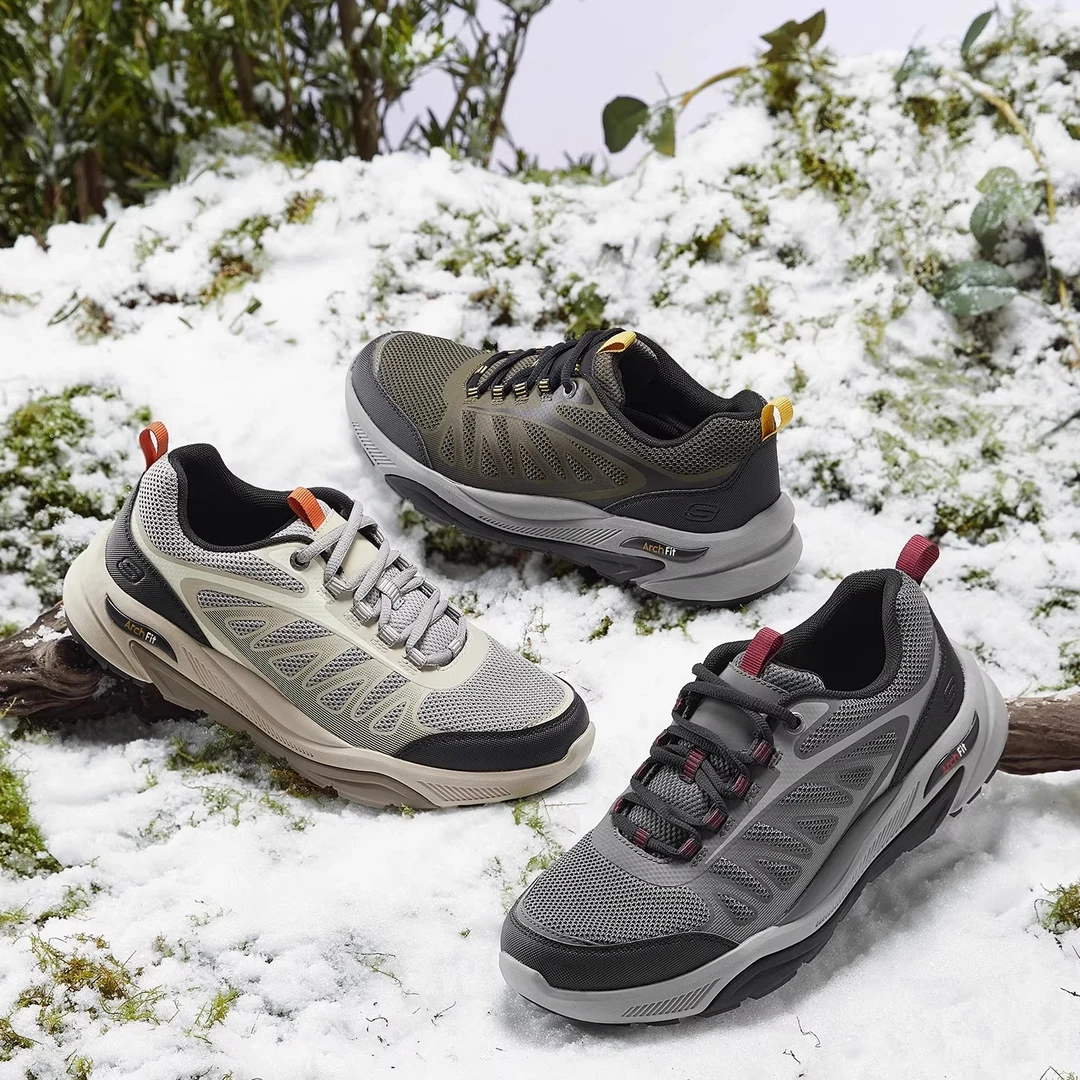 【高端足弓超跑鞋】Skechers斯凯奇秋冬男鞋复古拼接运动鞋210471