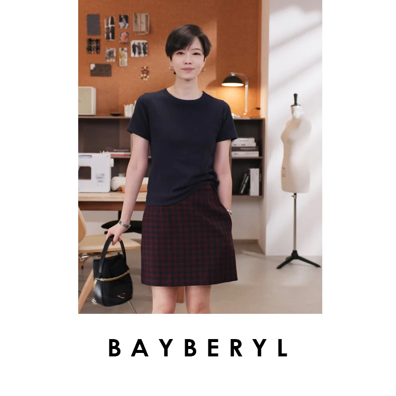 BAYBERYL老贝无限T*螺纹棉润舒适百搭夏圆领短袖T恤NT5G0101-7/13