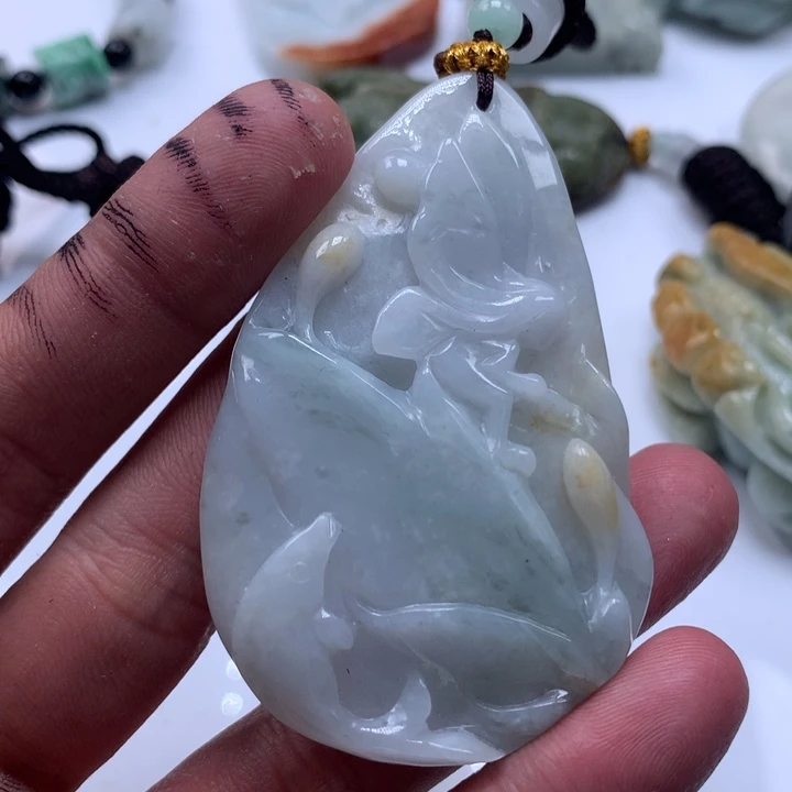 颈饰未镶嵌翡翠保真天然a货翡翠