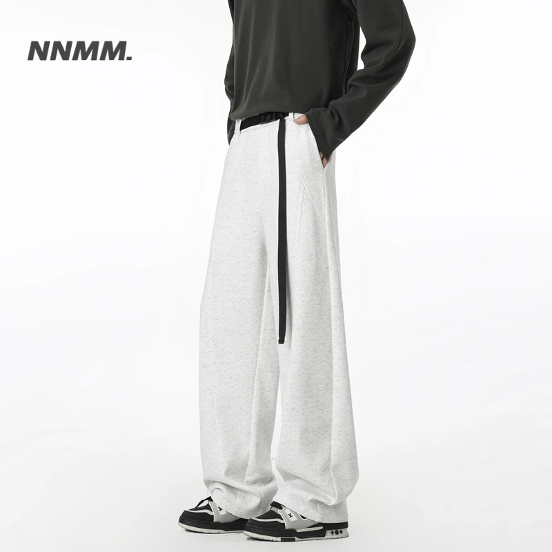 休闲卫裤长裤弯刀裤潮秋季男女同款阔腿裤休闲裤抽绳中腰垂感裤子