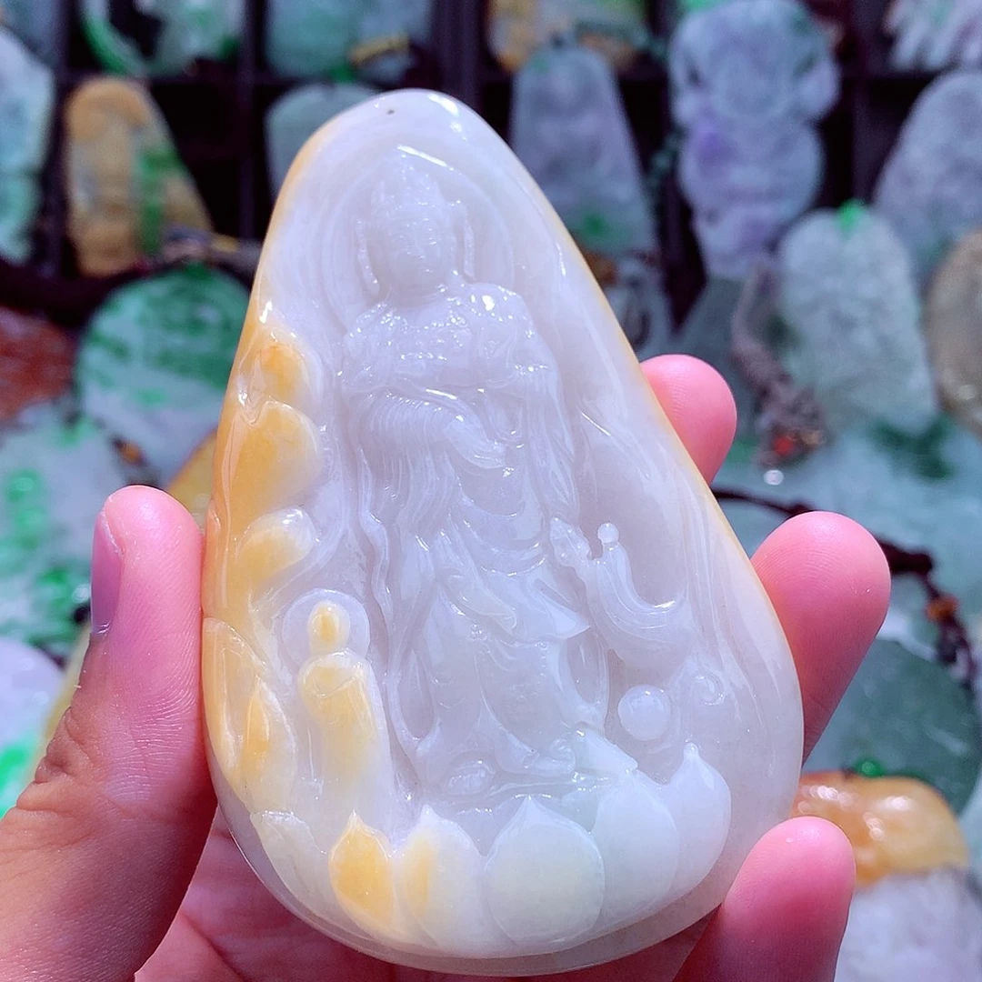 颈饰未镶嵌翡翠天然