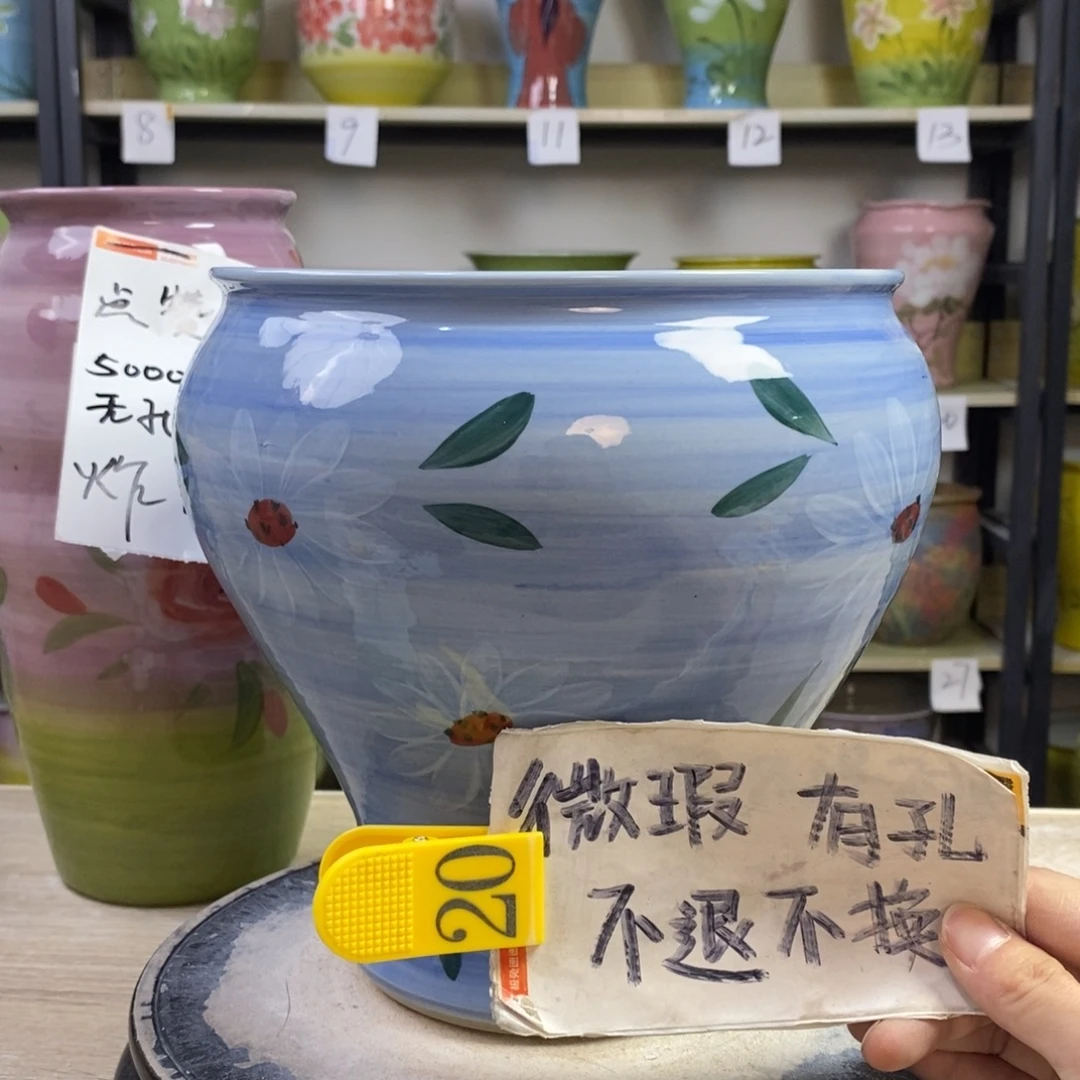 景德镇手工手绘陶瓷花盆